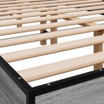 vidaXL Cadre de lit sonoma gris 120x200 cm bois d'ingénierie et métal
