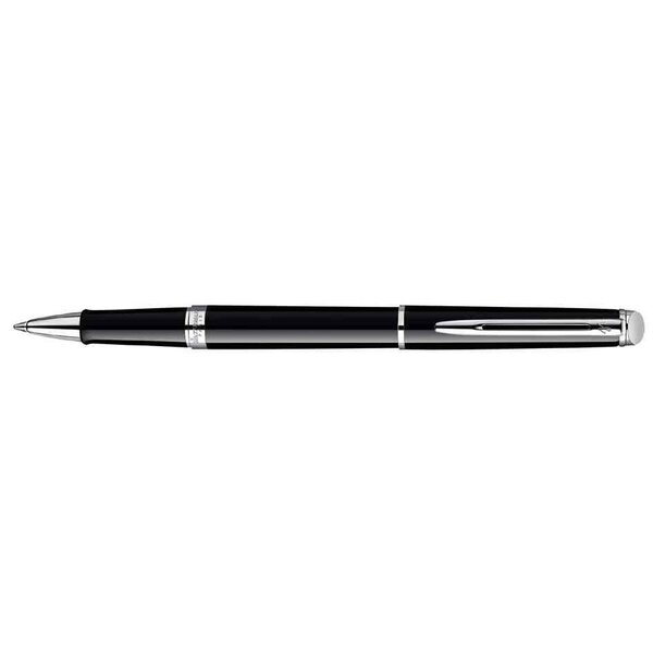 Stylo roller Hémisphère Pointe Fine Attributs Chromés Laque Noir WATERMAN