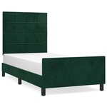 vidaXL Cadre de lit sans matelas vert foncé 120x200 cm velours