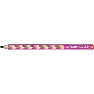 Crayon graphite EASYgraph B gaucher rose x 6 STABILO