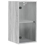 vidaXL Armoire murale avec portes en verre sonoma gris 35x37x68 5 cm