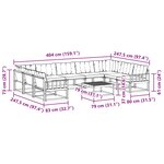 vidaXL Ensemble de canapés d'extérieur 10 pc Blanc et crème