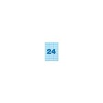 Etui 480 étiquettes 70x37 mm (24 x 20f a4) multi-usage coin droit bleu pastel apli