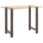 vidaXL Pieds de table de bar en acier naturel 2 pièces 60 x (100-101) cm