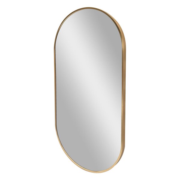 Miroir mural elliptique 40 x 80 cm doré 03_0007898