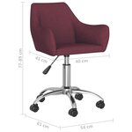 vidaXL Chaises à manger pivotantes lot de 2 violet tissu