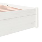 vidaXL Cadre de lit Blanc Bois massif 180x200 cm Super King
