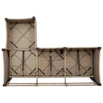 vidaXL Salon de jardin avec coussins forme de L 3 Pièces beige polyrotin