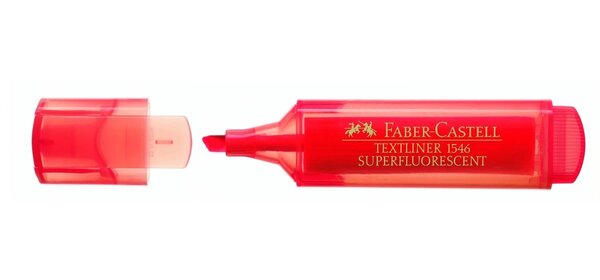 Surligneur TEXTLINER 1546 Pointe Biseau 1 - 5 mm Rouge FABER-CASTELL