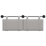 vidaXL Tête de lit suspendue Gris nuage Tissu