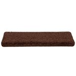 vidaXL Tapis d'escalier 30 pièces 65 x 21 x 4 cm Marron Bord rectangulaire