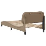 vidaXL Cadre de lit avec tête de lit Cappuccino 90x200 cm Similicuir