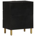 vidaXL Table de chevet noir 50x33x62 cm bois d'ingénierie