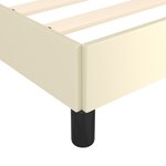 vidaXL Cadre de lit avec tête de lit Crème 120x200 cm Similicuir
