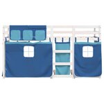 vidaXL Lit superposé sans matelas bleu 80x200 cm bois de pin massif