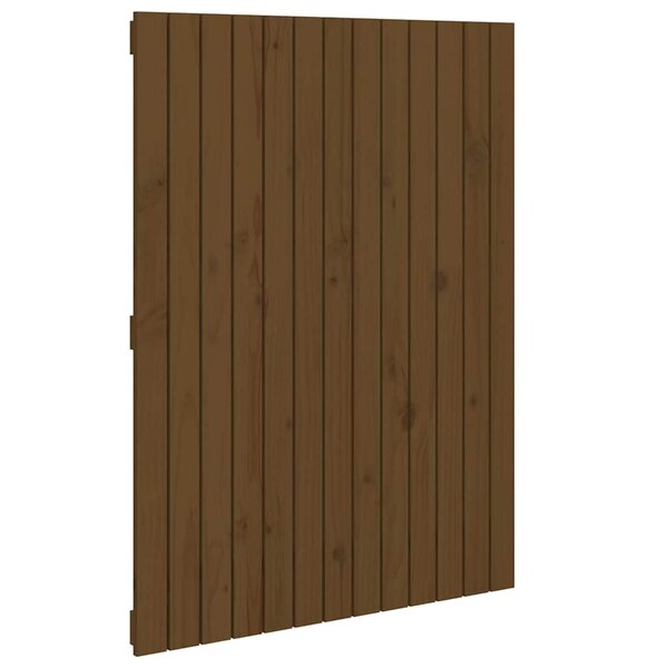vidaXL Tête de lit murale Marron miel 82 5x3x110 cm Bois massif de pin