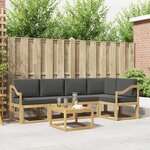 vidaXL Ensemble de canapés d'extérieur 6 Pièces Blanc et anthracite