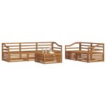 vidaXL Ensemble de canapés d'extérieur 6 Pièces Naturel