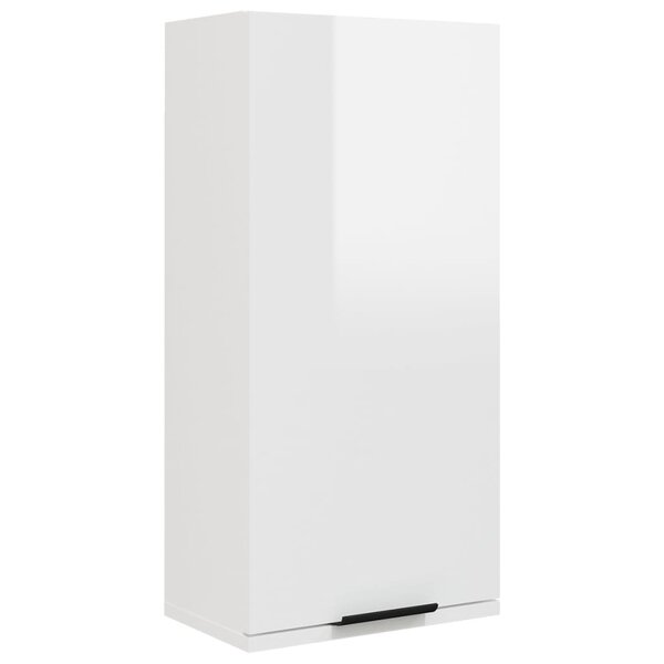 vidaXL Armoire de salle de bain murale Blanc brillant 32x20x67 cm