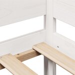 vidaXL Lit de jour et tiroirs sans matelas blanc 90x200 cm bois massif