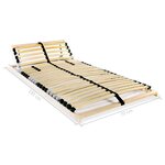 vidaXL Sommiers à lattes sans matelas 2 Pièces avec 28 lattes 70x200 cm