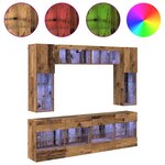 vidaXL Ensemble de meuble TV mural 6 Pièces Bois ancien Bois d’ingénierie