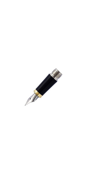 PARKER IM - Bloc Plume Noir - Finition Dorée - Plume fine en acier inoxydable