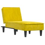 vidaXL Chaise longue jaune velours