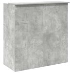 vidaXL Bureau de réception gris béton 100x50x103 5cm bois d'ingénierie
