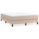 vidaXL Cadre de lit Cappuccino 140x190 cm Similicuir