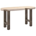 vidaXL Pieds de table basse en acier naturel  2 pièces  38 x (42-43) cm