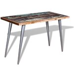 vidaXL Table à manger Bois de récupération 120x60x76 cm