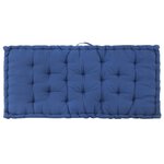 vidaXL Coussin de plancher de palette Coton 120x80x10 cm Bleu clair