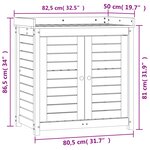 vidaXL Table de rempotage et étagères 82 5x50x86 5 cm bois massif pin