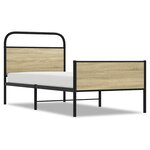 vidaXL Cadre de lit sans matelas 75x190cm chêne sonoma bois ingénierie