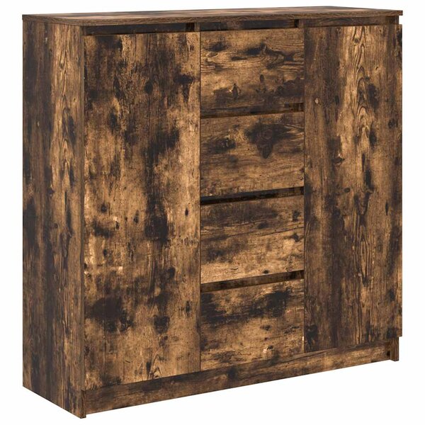 vidaXL Buffet avec tiroirs chêne fumé 100 5x35x98 5 cm bois ingénierie