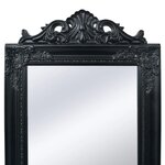 vidaXL Miroir sur pied Style baroque 160x40 cm Noir