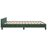 vidaXL Cadre de lit sans matelas vert foncé 140x200 cm velours