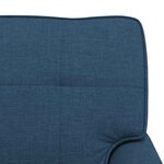 vidaXL Chaise longue avec coussin Bleu 91 x 157 x 91 cm tissu
