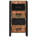 vidaXL Armoire à tiroir multicolore 40x40x75 cm bois de récupération
