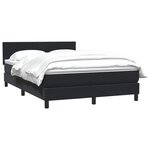 vidaXL Sommier à lattes de lit avec matelas noir 160x220 cm velours