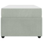 vidaXL Cadre de lit avec matelas Gris clair 100 x 200 cm Velours
