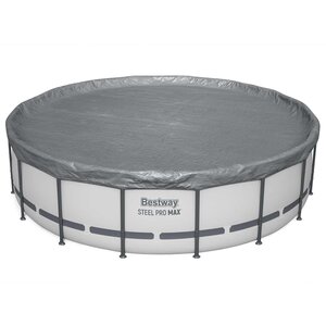 Bestway Couverture de piscine 1 Ø6 71 m Rond Polyester Gris for