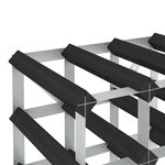 vidaXL Casier à bouteilles pour 72 bouteilles Noir Bois de pin solide