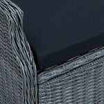 vidaXL Ensemble à manger 9 Pièces avec coussins résine tressée gris foncé