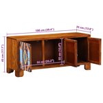 vidaXL Banc de Couloir 100x35x45 cm Bois massif d'acacia