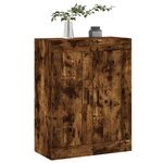 vidaXL Armoire murale chêne fumé 69 5x34x90 cm bois d'ingénierie
