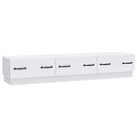 vidaXL Meuble TV Blanc 147 x 34 5 x 27 cm Bois d'ingénierie