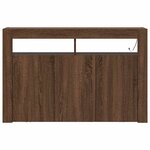 vidaXL Buffet Chêne marron 116 x 30 x 75 cm Bois d'ingénierie