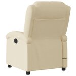 vidaXL Fauteuil de massage inclinable Crème Tissu
